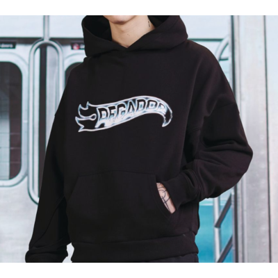 Pegador Carrs Boxy Hoodie Washed Μαύρο