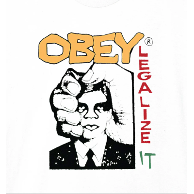 OBEY LEGALIZE IT PIGMENT T-SHIRT PIGMENT VINTAGE WHITE OBEY LEGALIZE IT PIGMENT T-SHIRT PIGMENT VINTAGE WHITE