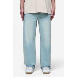 Pegador Barrow Wide Baggy Jeans Sand Washed Blue Μπλε