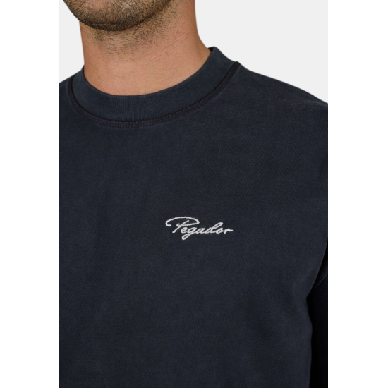 PEGADOR SIGNAR OVERSIZED TEE VINTAGE BLACK UNBLEACHED Μαύρο