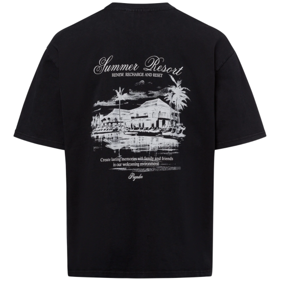 PEGADOR POLION OVERSIZED TEE VINTAGE BLACK Mαύρο