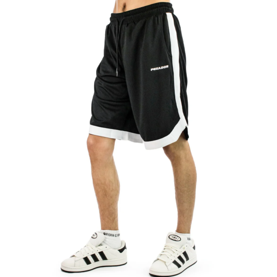Pegador Melcom Logo Basketball Shorts - Black White Μαύρο