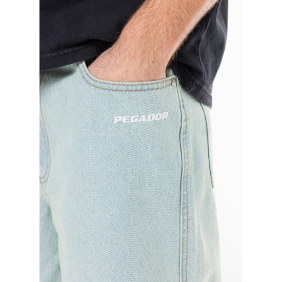 Pegador KOLAR JORTS - Denim Shorts - Sand Washed Blue Μπλε