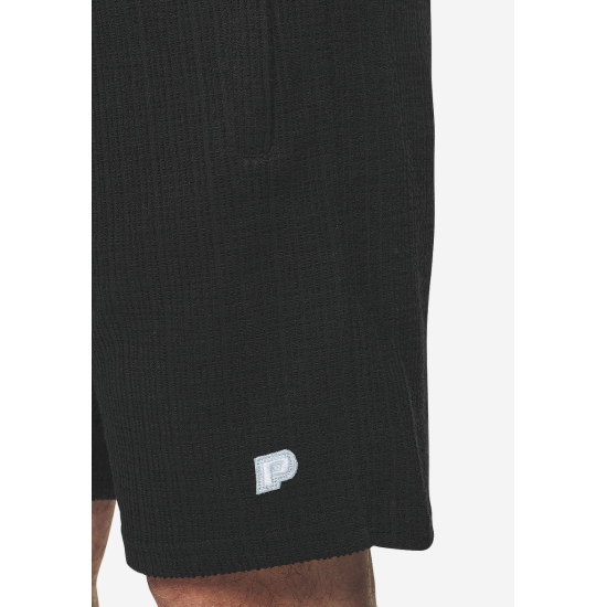 PEGADOR Libco Structured Knit Shorts Black Μαύρο