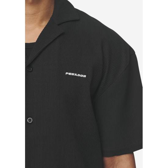 PEGADOR Troy Plissee Summer Shirt Black Μαύρο PEGADOR Troy Plissee Summer Shirt Black Μαύρο