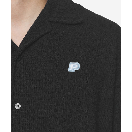 Pegador Libco Structured Knit Shirt Μαύρο