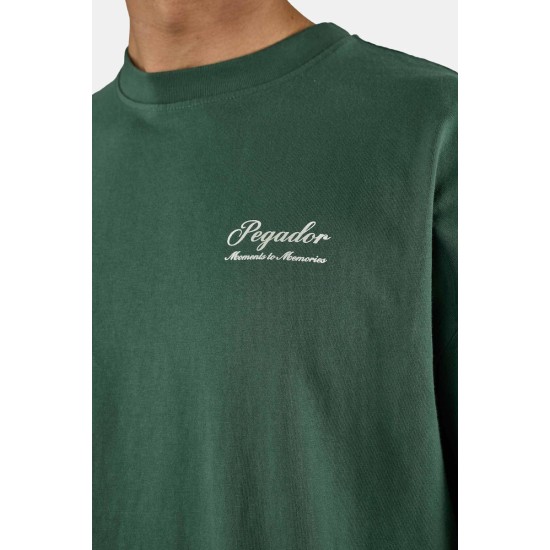PEGADOR MORCOTE OVERSIZED TEE WASHED SOLID GREEN Πράσινο