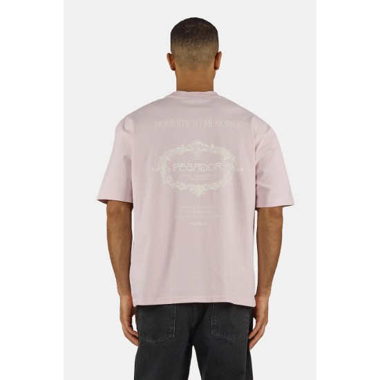 Pegador Reine Oversized Tee Washed Powder Pink Ροζ