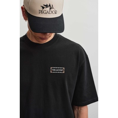 PEGADOR VIBORG OVERSIZED TEE WASHED BLACK Μαύρο