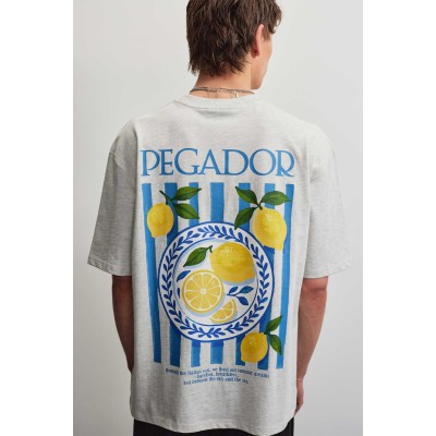 Pegador Palmela Oversized Tee Cloud Grey Melange Γκρι