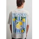 Pegador Palmela Oversized Tee Cloud Grey Melange Γκρι