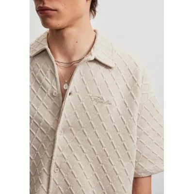 Pegador Jovren Diamond Structure Shirt Μπεζ