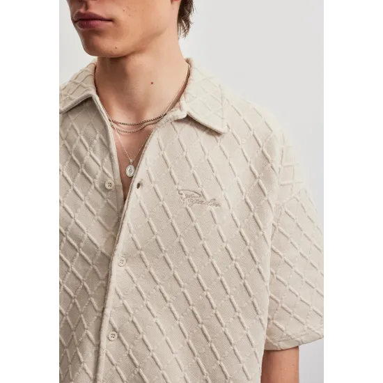 Pegador Jovren Diamond Structure Shirt Μπεζ