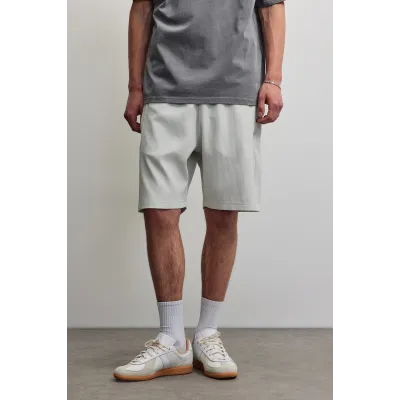 Pegador Troy Plissee Shorts Fog Grey Γκρι