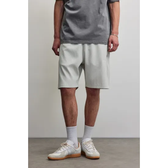 Pegador Troy Plissee Shorts Fog Grey Γκρι