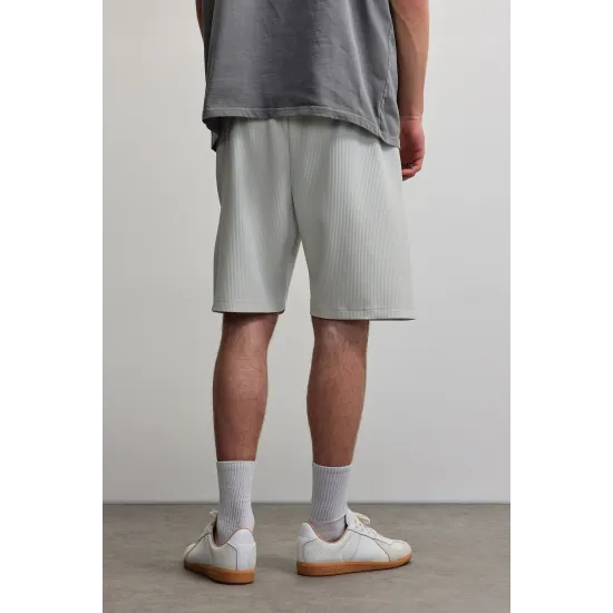 Pegador Troy Plissee Shorts Fog Grey Γκρι