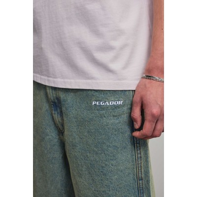 PEGADOR Kolar Jorts Washed Vintage Blue Μπλε