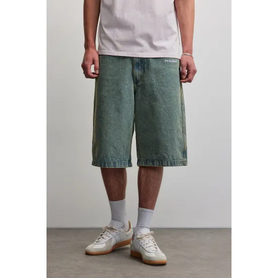 PEGADOR Kolar Jorts Washed Vintage Blue Μπλε
