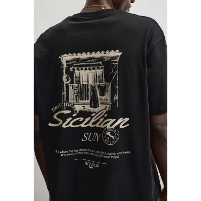 Pegador Pedroche Oversized Tee Washed Black Μαύρο