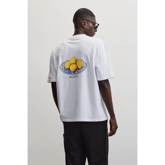 PEGADOR Skive Oversized Tee White Άσπρο