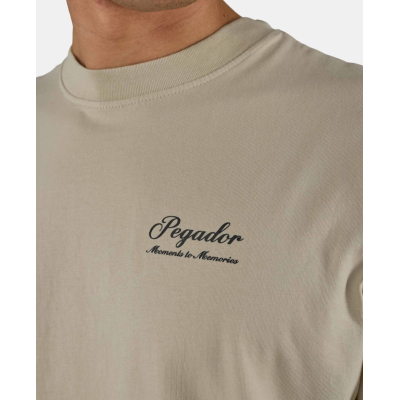 Pegador Morcote Oversized Tee Washed Khaki Beige Μπέζ
