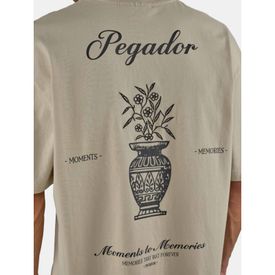 Pegador Morcote Oversized Tee Washed Khaki Beige Μπέζ