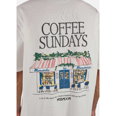 Pegador Stege Oversized Tee Washed Warm White  Άσπρο