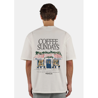 Pegador Stege Oversized Tee Washed Warm White  Άσπρο