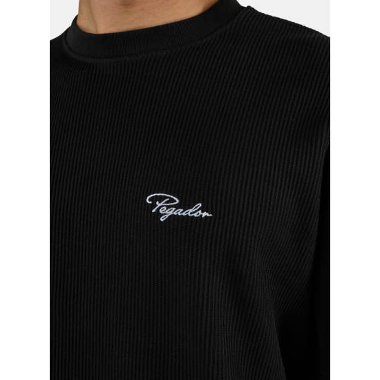 Pegador Signar Oversized Rib Tee Washed Black Μαύρο