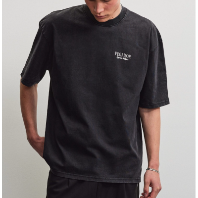 PEGADOR DRAGOR OVERSIZED TEE VINTAGE BLACK Μαύρο