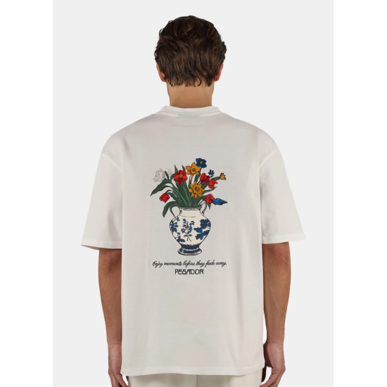 Pegador Ravello Oversized Tee Washed Warm White Άσπρο