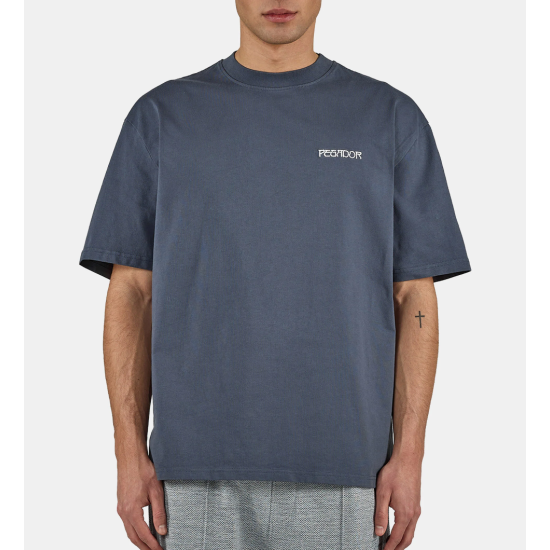 PEGADOR Ravello Oversized Tee Washed Twilight Blue Μπλε PEGADOR Ravello Oversized Tee Washed Twilight Blue Μπλε