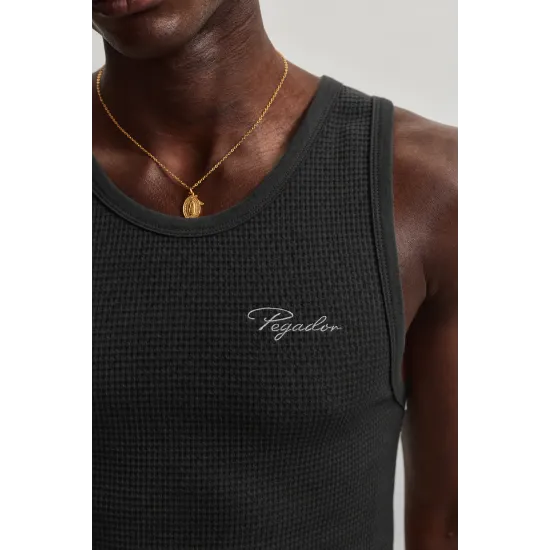 Pegador Signar Waffle Undershirt Vintage Black Μαύρο