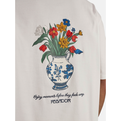 Pegador Ravello Oversized Tee Washed Warm White Άσπρο