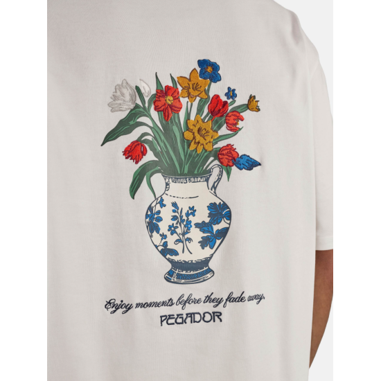Pegador Ravello Oversized Tee Washed Warm White Άσπρο