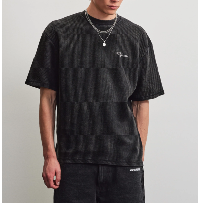 Pegador Signar Oversized Waffle Tee Vintage Black Μαύρο
