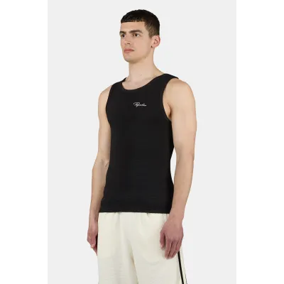 Signar Waffle Undershirt Washed Black Signar Waffle Undershirt Washed Black