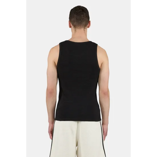 Signar Waffle Undershirt Washed Black