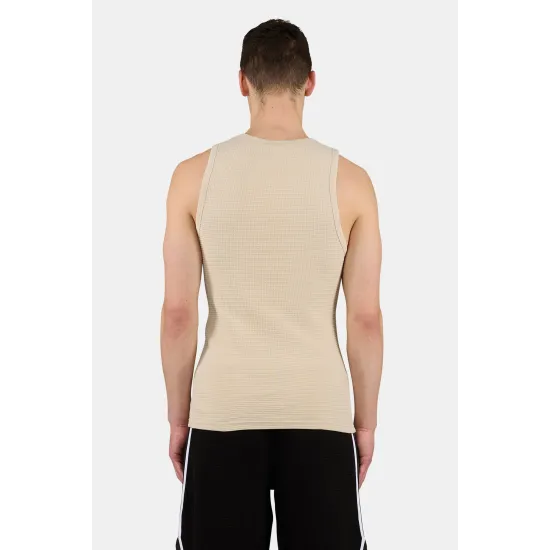 Signar Waffle Undershirt Washed Light Beige
