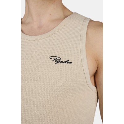 Signar Waffle Undershirt Washed Light Beige