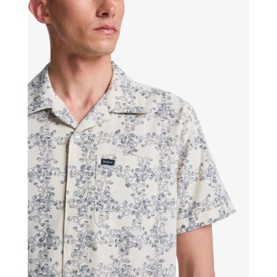 RVCA Judgement Men Short Sleeve Shirt Μπεζ