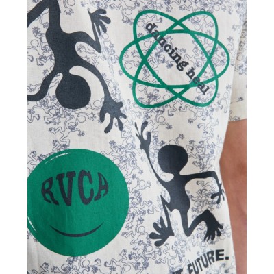 RVCA Judgement Men Short Sleeve Shirt Μπεζ
