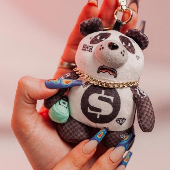 Sprayground Panda Bear Keychain Μαύρο
