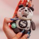 Sprayground Panda Bear Keychain Μαύρο