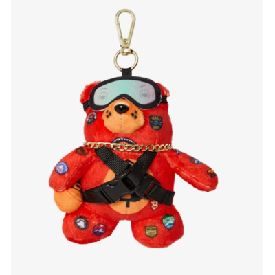 Sprayground Global Expedition Bear Keychain Κόκκινο
