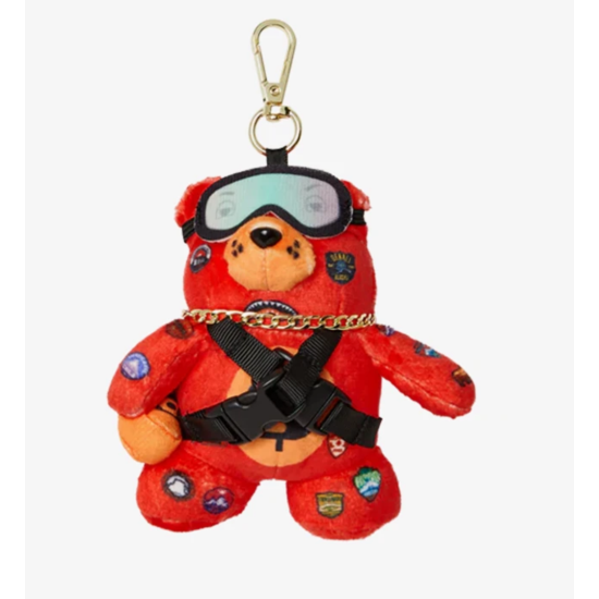 Sprayground Global Expedition Bear Keychain Κόκκινο