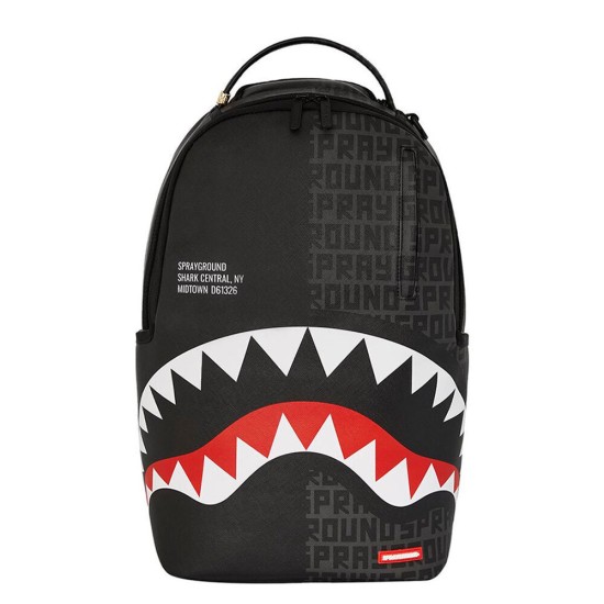 Sprayground Shark Central Split Infinity Dlxs Mαύρο