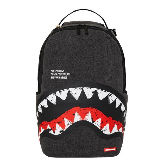 Sprayground Shark Central Painted Backpack Γκρι