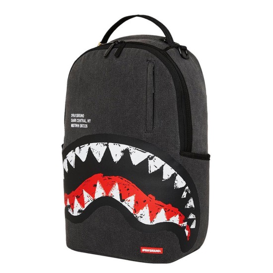 Sprayground Shark Central Painted Backpack Γκρι