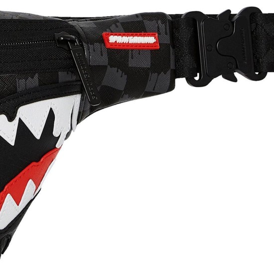 SPRAYGROUND DRIPPING SHARKS IN PARIS SAVVY CROSSBODY Mαύρο